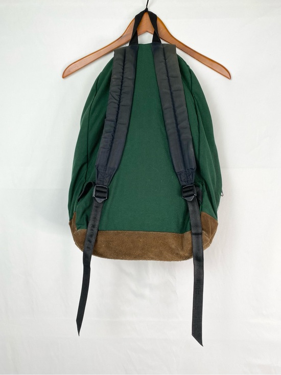Vintage 90s Jansport Backpack Suede Bottom Made in USA Bag Green main image 4
